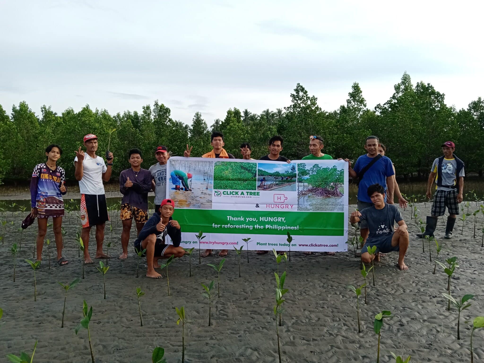 Philippinen Projekt Click A Tree mit Marketingbanner