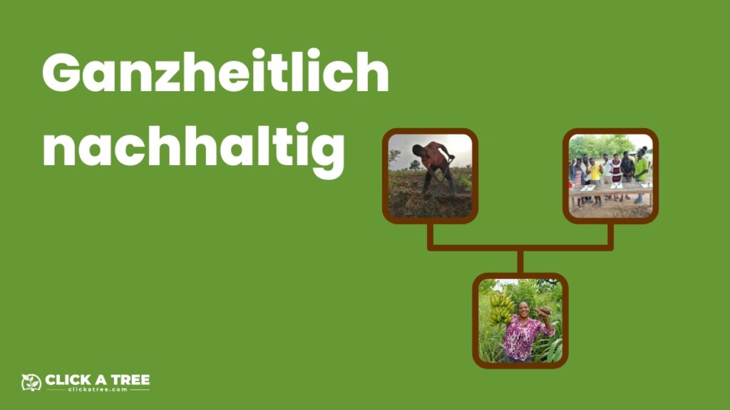 Ganzheitliche Nachhaltigkeit in Bildern: Nahrungsmittelsicherheit und Bildung durch Bäumepflanzen